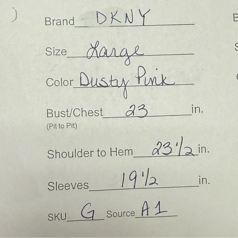 DKNY Blush Pink Ribbed Knit Sweater L Soft Cozy Crewneck Pullover Winter - Picture 7 of 7
